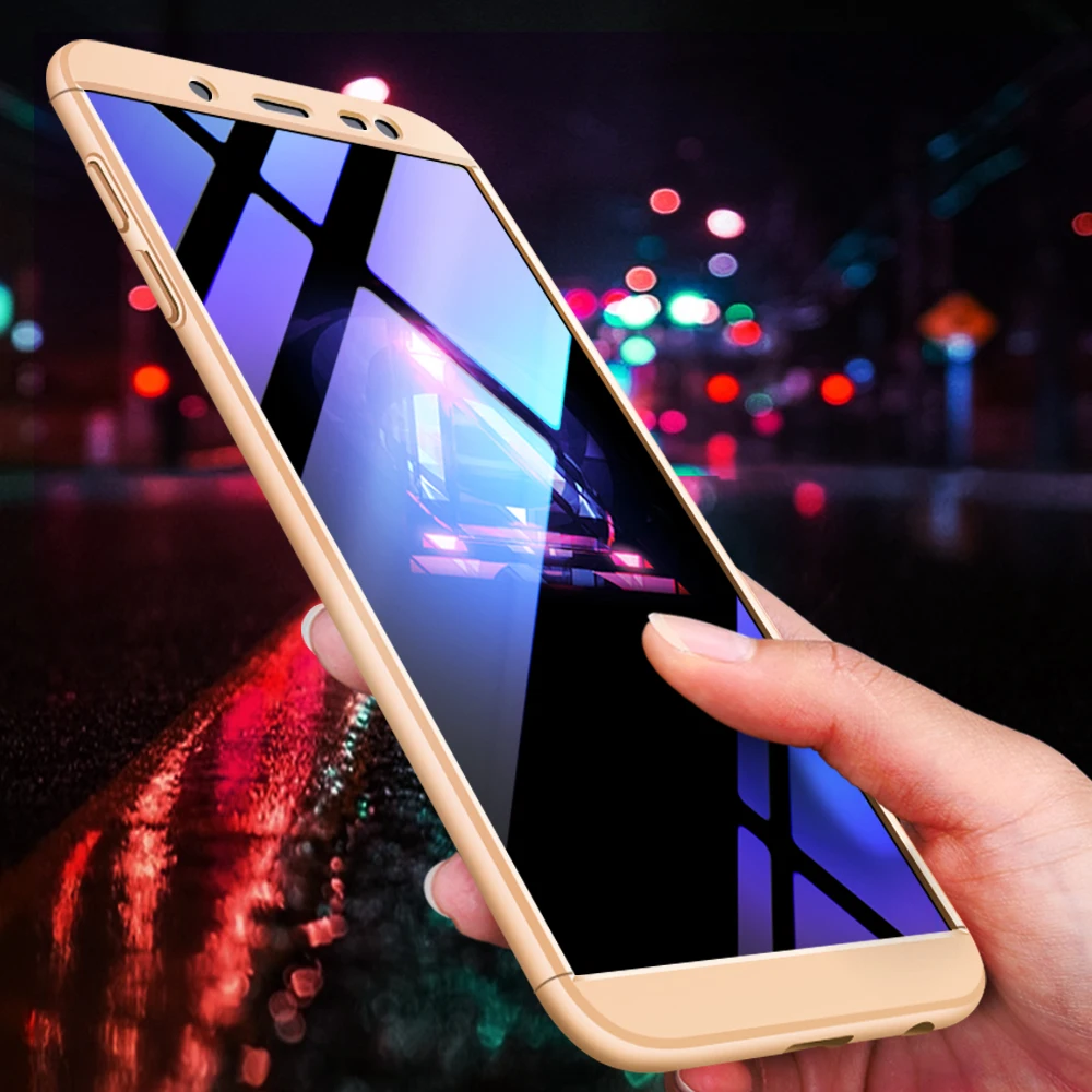 Для Samsung Galaxy J6 2018 чехол Полная защита Жесткий PC противоударный матовый для J600F J600