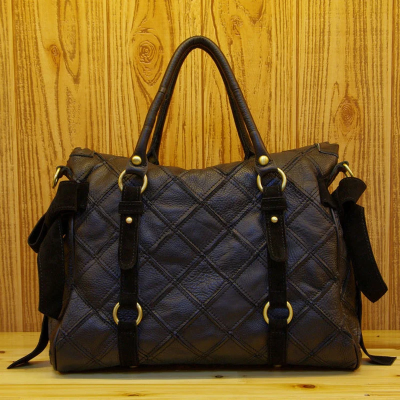 IPinee первый слой воловьей кожи женские сумки классический дизайн натуральная