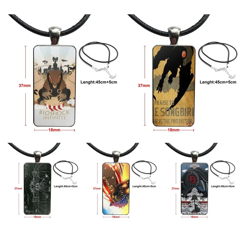 Ожерелье с подвеской из стекла Bioshock Infinite Songbird ожерелье кабошона прямоугольное