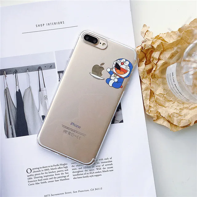 Силиконовый мягкий ТПУ чехол Rlenda для телефона iphone 7 Plus 8 X/XS/XR/XS Max 6s 6 с мультяшным