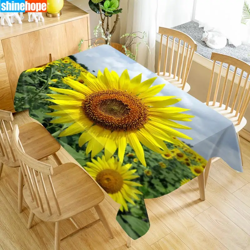 

1pcs 3D Wedding Tablecloth Bouquet Table Table Cloth Flowers Sunflower Table Cloth Birthday Party Dinner for Home Decortion