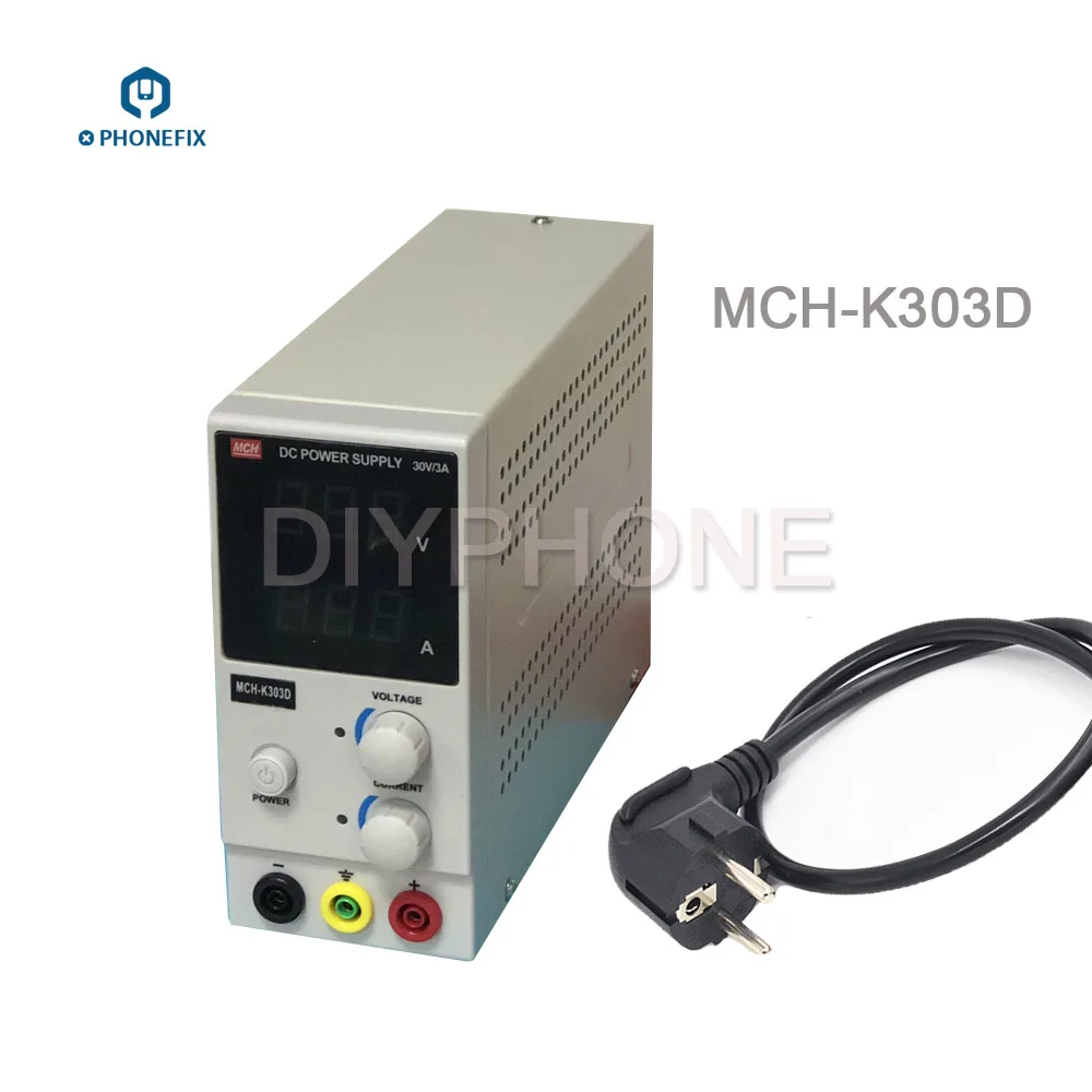 PHONEFIX MCH-K305D MCH-K303D мини переключение Регулируемый DC источник питания SMPS одноканальный 30 в 5A переменный с кабелем
