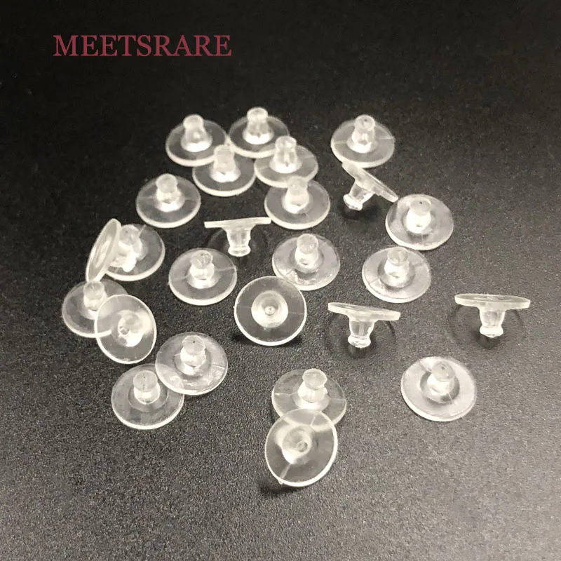 100 piunids/лот Экологичные серьги Силиконовая Круглая ушные ювелирные