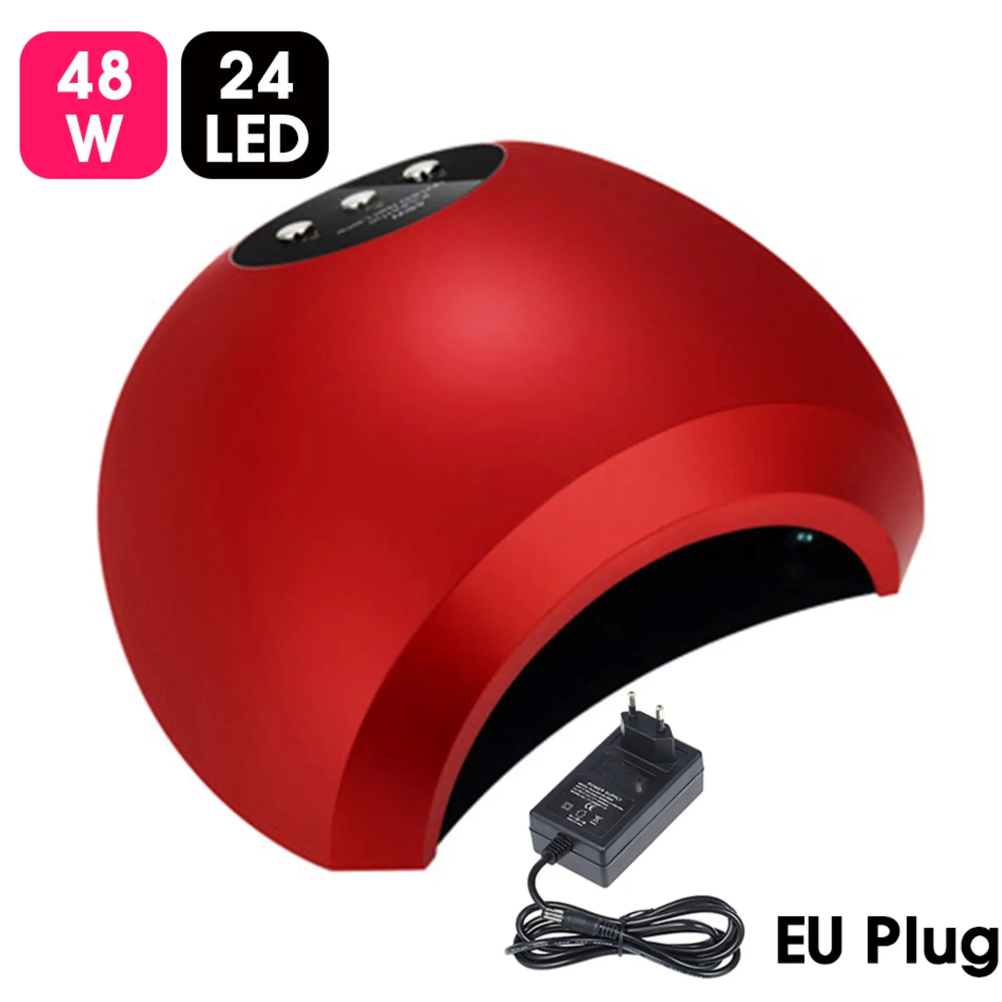 Red(EU Plug) ROHWXY 48 Вт Солнечная светодиодная УФ-лампа для ногтей для маникюра лампа Светодиодная маникюрная Сушилка для ногтей солнечный УФ-светильник лампа для сушки геля - Цвет: Red(EU Plug)