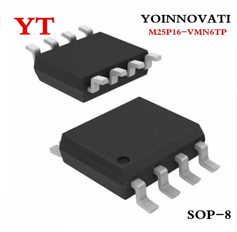 10 шт./лот M25P16-VMN6TP M25P16-VMN6 25P16VP лапками углублением SOP-8 флэш-памяти 16 Мбит 75 МГц IC лучшее качество
