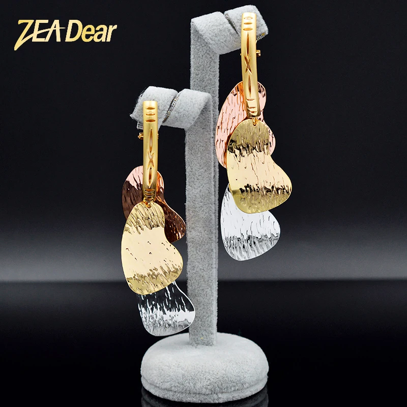 

Изысканные ювелирные изделия ZEA Dear для женщин, длинные серьги-подвески, романтичные серьги в форме сердца для свадьбы, ювелирные изделия