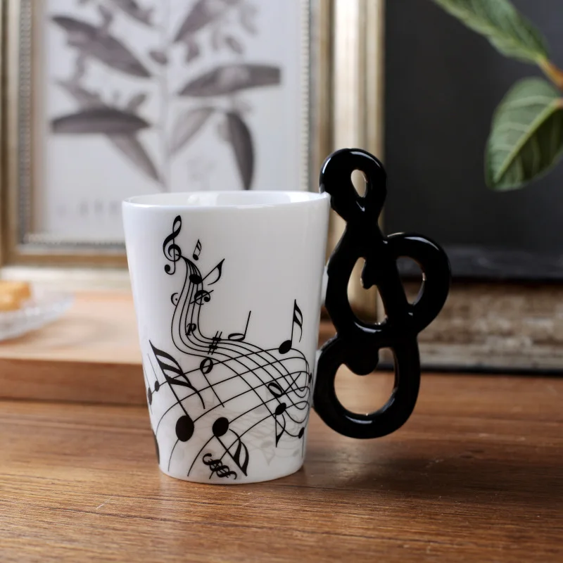 Instruments/notes Creative Ceramic Mug Milk Coffee Cup Home Office Tea Novelty Gifts | Mugs
