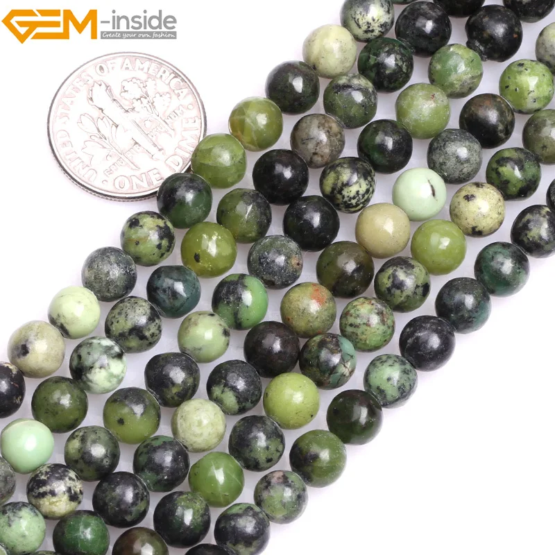 

Gem-inside 4-12mm 15'' Natural Round Turquoise Beads For Jewelry Making Beads Trinket Necklace Bracelets For Women DIY Beads