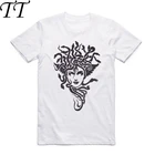 2019 S-XXX Мужская и женская мифологическая белая футболка Medusa с коротким рукавом и круглым вырезом, повседневные модные футболки, футболка в стиле Харадзюку