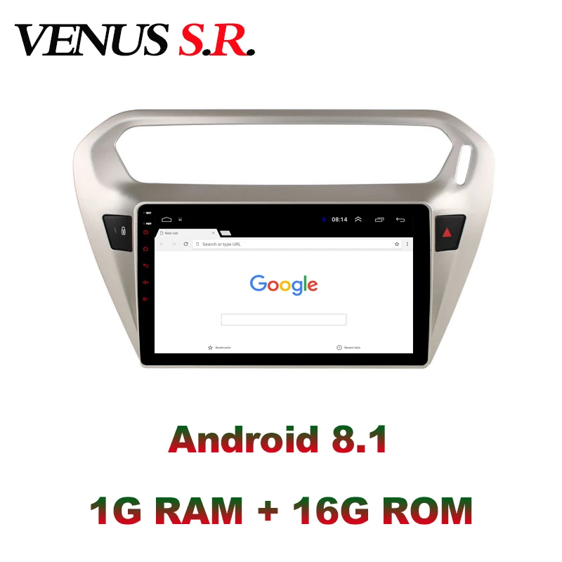 VenusSR Android 8,1 2.5D автомобильный dvd для peugeot 301 Citroen Elysee 2013- мультимедиа головное устройство gps Радио Стерео gps навигация