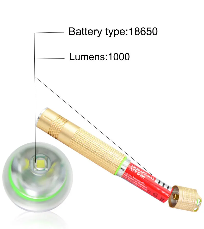 18650 baterie Перезаряжаемые светодиодный фонарик 1000 люмен Cree T6 Малый Handlight Супер