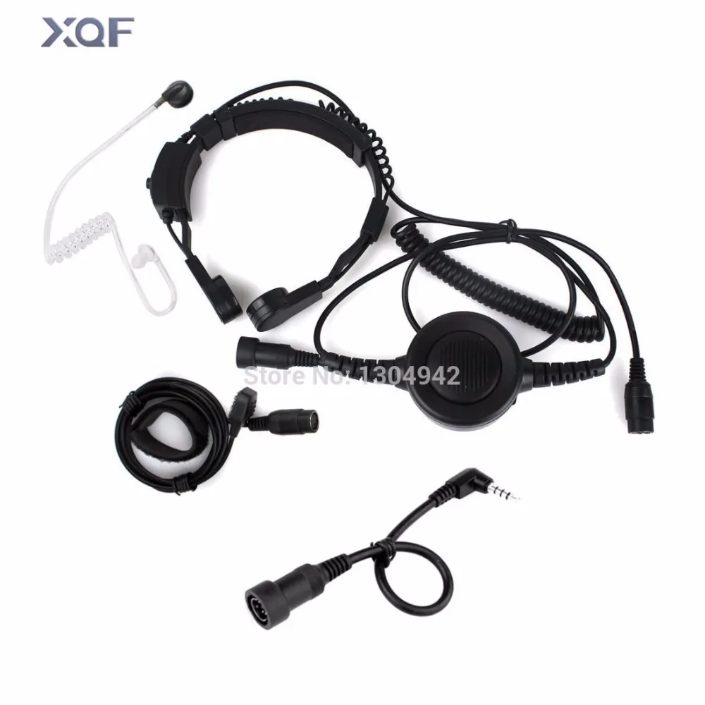 

Military FBI Bodyguard Throat Mic Microphone Covert Acoustic Tube Earpiece Headset 1-pin 3.5mm fo Yaesu Vertex Radio