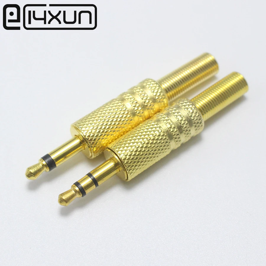 EClyxun 5 шт./лот позолоченный 3 мм разъем RCA аудио Джек моно/стерео гарнитура Dual Track