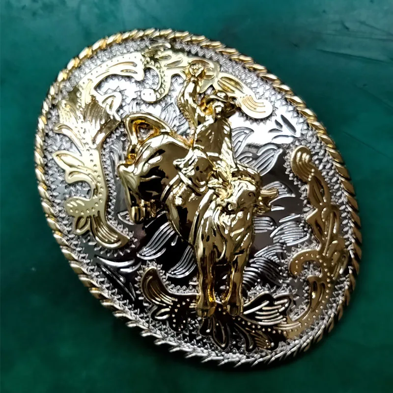 1 Pcs Silver Lace Gold Rodeo Cowboy Metal Belt Buckle For Men's Jeans Head | Дом и сад