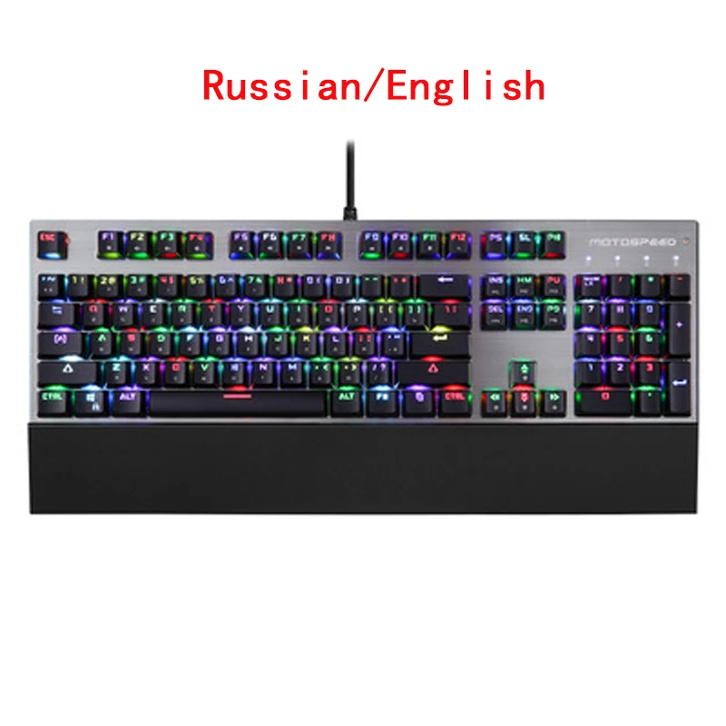 Motospeed CK108 оригинальный RGB синий переключатель механическая русская/английская