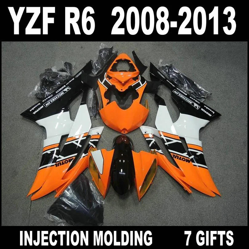 Дозатора могут варьироваться в зависимости от 2008 2009 2012012012 2013 YAMAHA R6 orange белые Обтекатели 08 09, 10, 11, 12, 13 лет, YZF R6 комплект обтекателей
