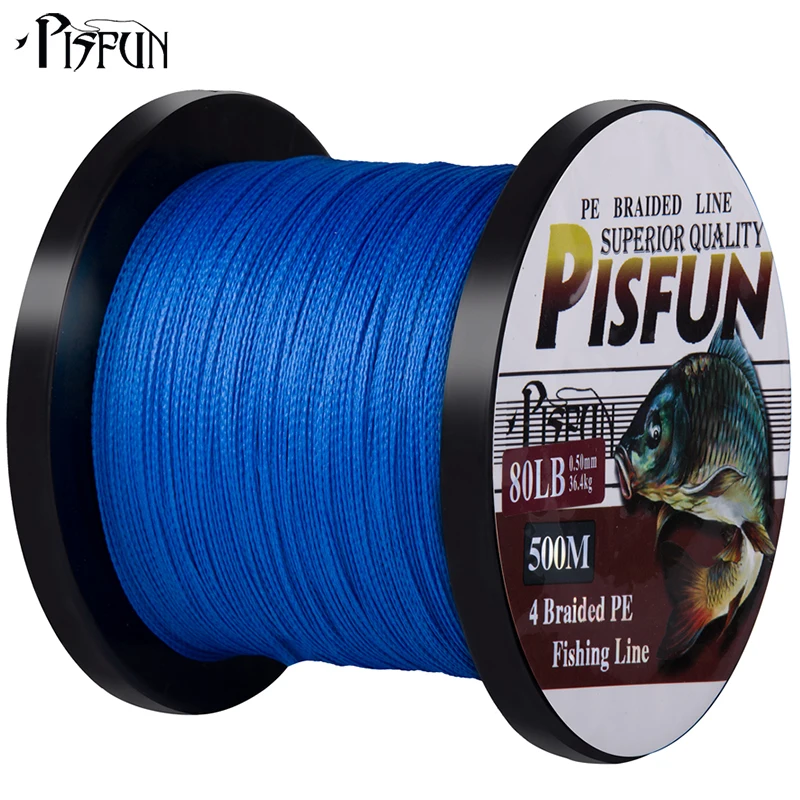 Рыболовная плетеная леска 4 нити 12 80lb 6 цветов 500 м|fishing line|braided fishing line4 strands |