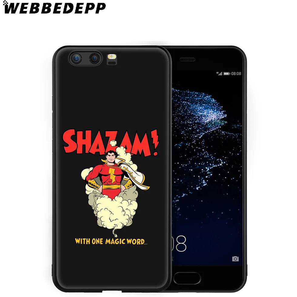 WEBBEDEPP Shazam Superheroes мягкий чехол для Huawei P8 P9 P10 P20 P30 Lite Pro P Smart Z Plus 2019 Y6 Prime 2018 2017 Mini |