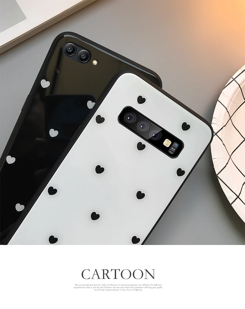 BONVAN стеклянный чехол для samsung Galaxy S8 S9 S10 Plus Lite Love Heart ремешок жесткий чехол для samsung Note 8 9 браслет Couqe Capa