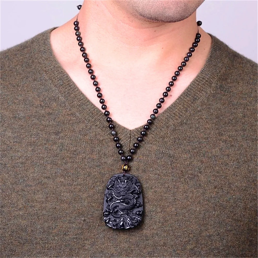 Оптовая естественная подвеска из обсидиана с изображением Будды, животного года, Гуань Гонга, Да Гона и Гуанин Майтрейи.