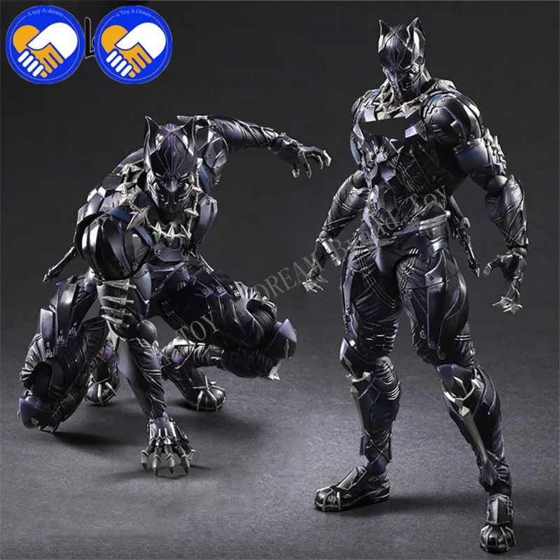 Play Arts Kai PA TChalla Черная пантера супер герой Железный человек 27 см ПВХ фигурка куклы