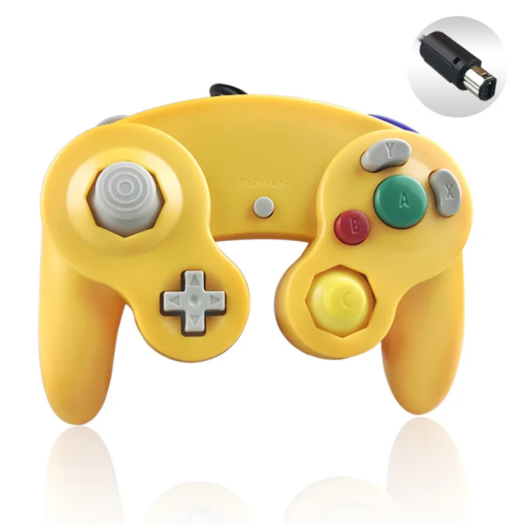 Dark Yellow Проводной USB/GC контроллер для NGC Gamecube для nintendo Switch контроллер адаптер для NGC Геймпад контроллер ПК GC ручной джойстик - Цвет: Dark Yellow