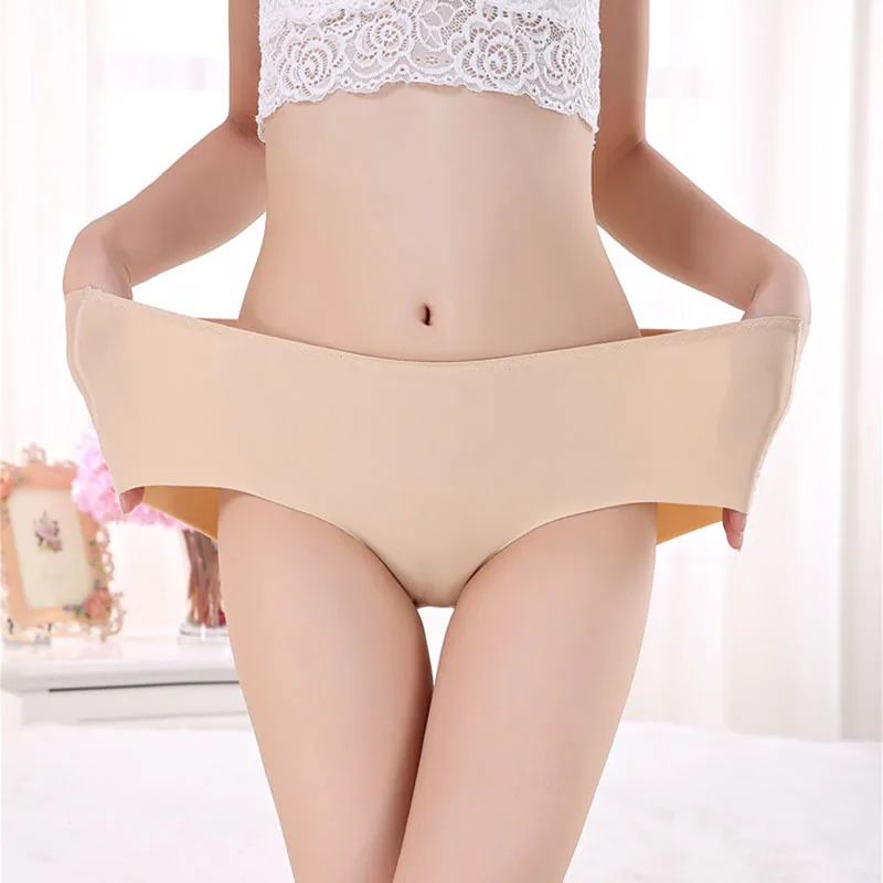 Женские трусы тянущиеся короткие размера плюс XXXL высокая талия нижнее белье