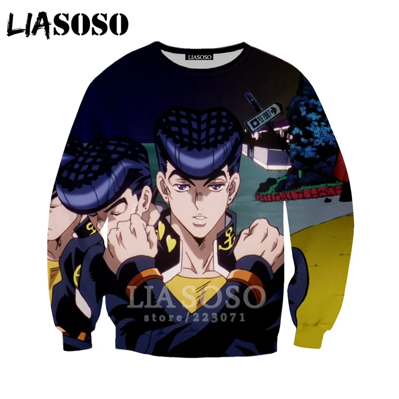 10 LIASOSO для Для мужчин Для женщин Леоне abbacchio толстовки 3D принт аниме JoJo невероятное приключение Толстовка пуловер с длинными рукавами и B051-07 - Цвет: 10