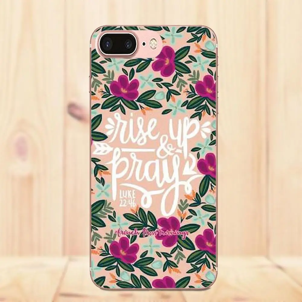 Maerknon Bible Verse Philippians Jesus Christ Christian TPU Original For Apple iPhone X 4 4S 5 5C 5S SE 6 6S 7 8 Plus | Мобильные