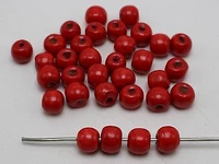 200 red 10mm round wood beadswooden beads