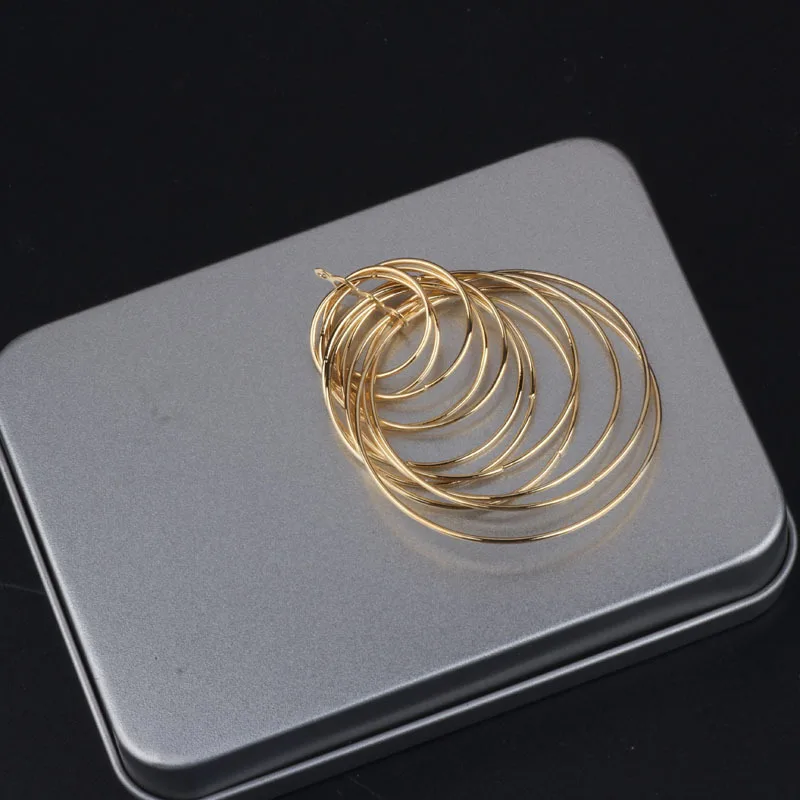 Аксессуары для сережек с бахромой, 18k позолоченные серьги с геометрическим орнаментом, 4 штуки - Цвет: 2