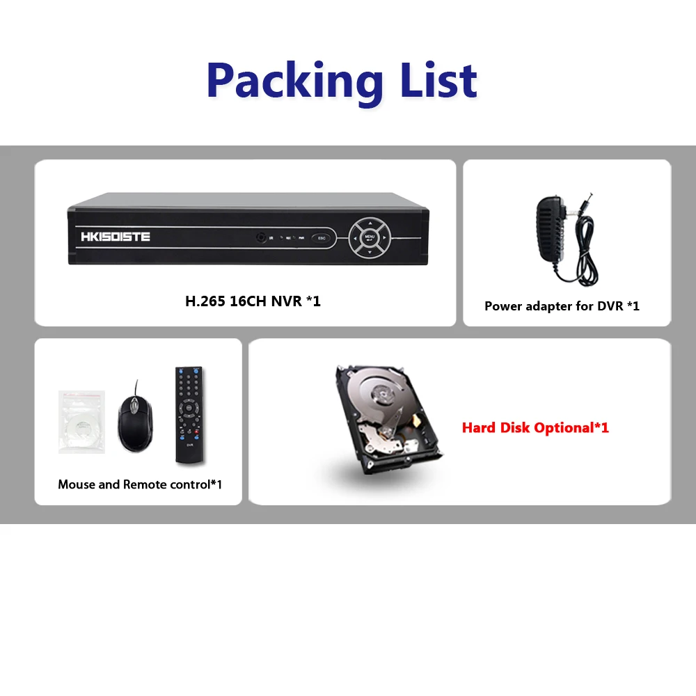 HKIXDISTE 16CH H.265 NVR VGA HDMI выход 4CH 8CH CCTV 5 м 4 3 1080P IP камера система ONVIF 2 0 домашняя