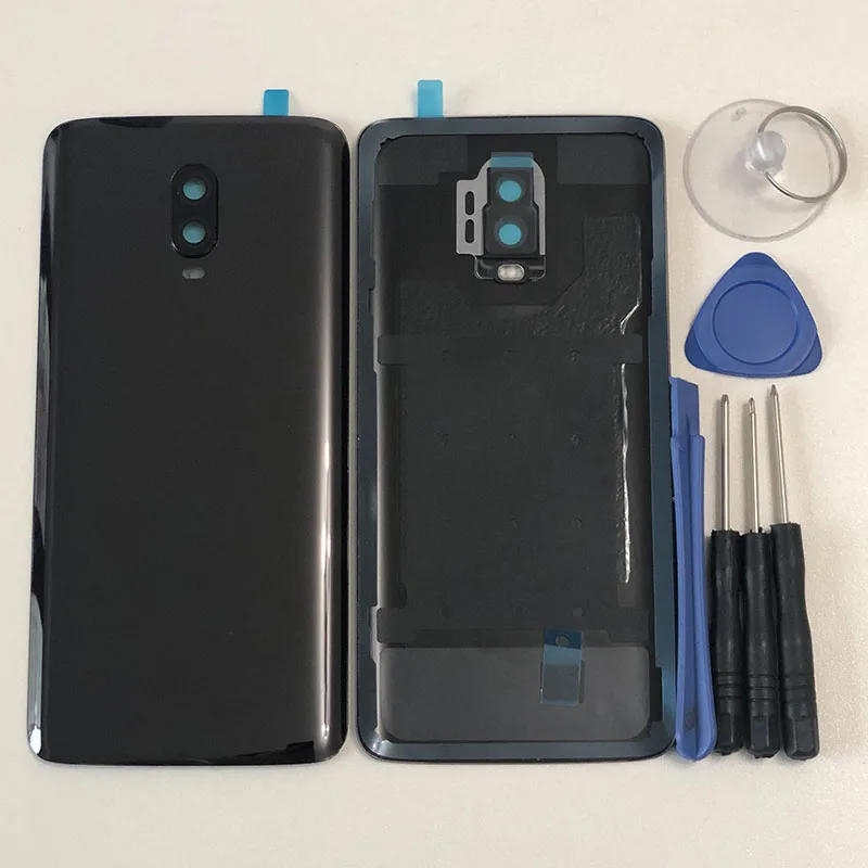 Axisinternational для 6,4" Oneplus 6T One Plus 6T стеклянная задняя крышка для батареи чехол Корпус+ рамка для камеры+ стеклянная вспышка для объектива