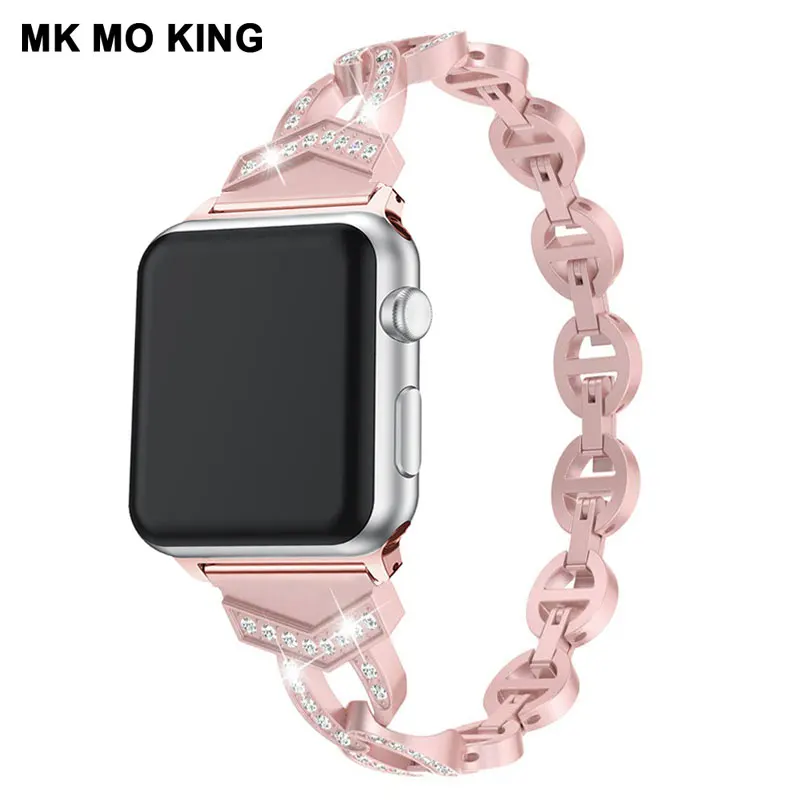 Ремешок из нержавеющей стали для Cartier apple iphone x iwatch 1 2 3 4 38 44 мм женский ремешок