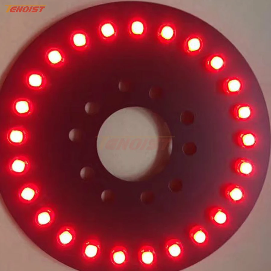 

Round 25 Beams Red Round Tire Brake Rear Light For Wrangler JK 07-16