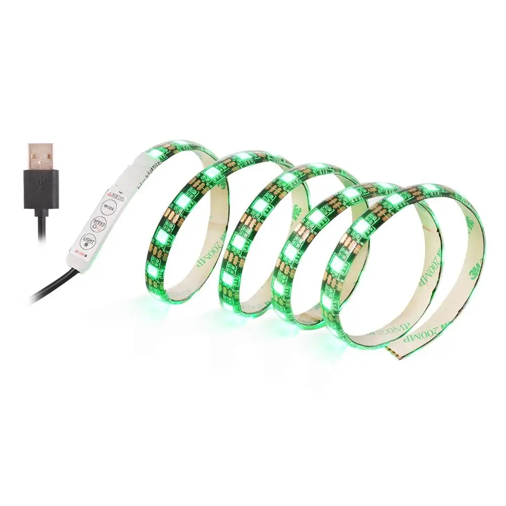 SOL светодиодный 1 м 60 s ТВ полосы светильник USB Порты и разъёмы Цвет изменение