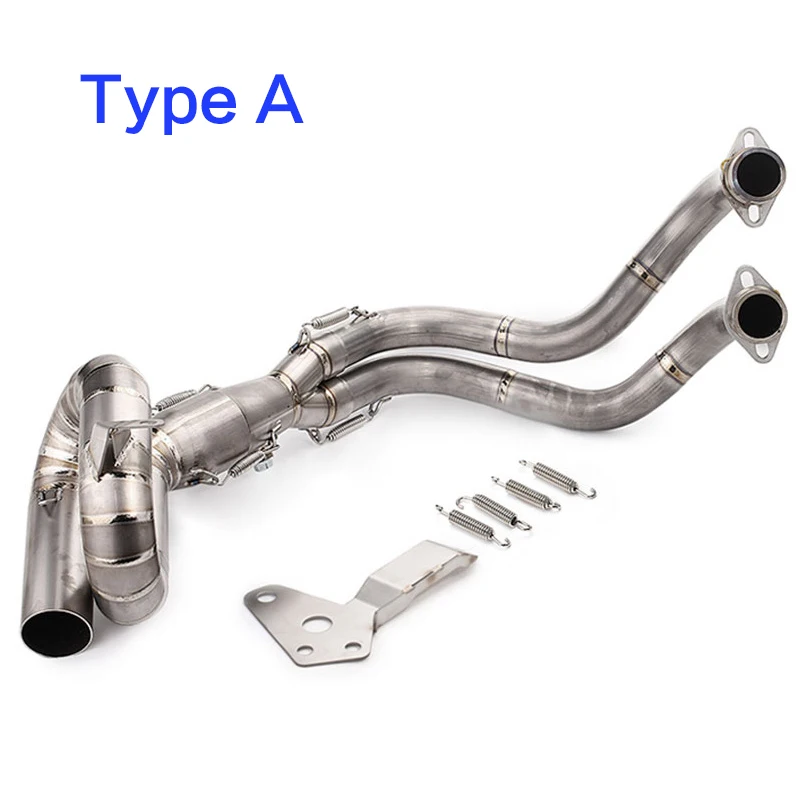 

Universal 51mm Motorcycle exhaust pipe Titanium alloy contact middle pipe full system slip on For Yamaha mt07 FZ-07 2014-2016