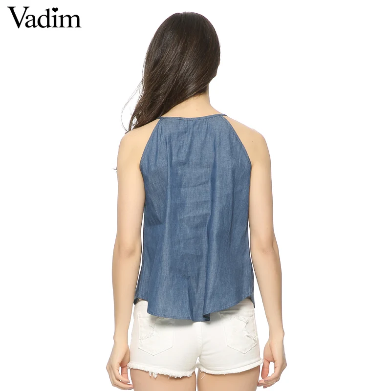 WT104 женская блузка винтажная без рукавов | Женская одежда