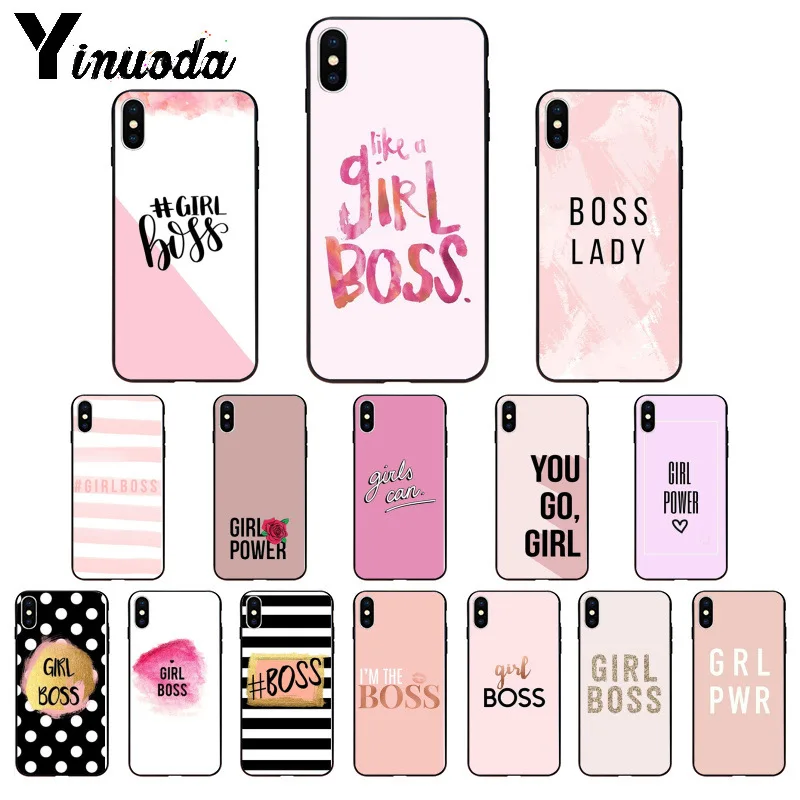 Высококачественный чехол для телефона Yinuoda Boss lady Girl Apple iPhone 8 7 6 6S Plus X XS MAX 5 SE