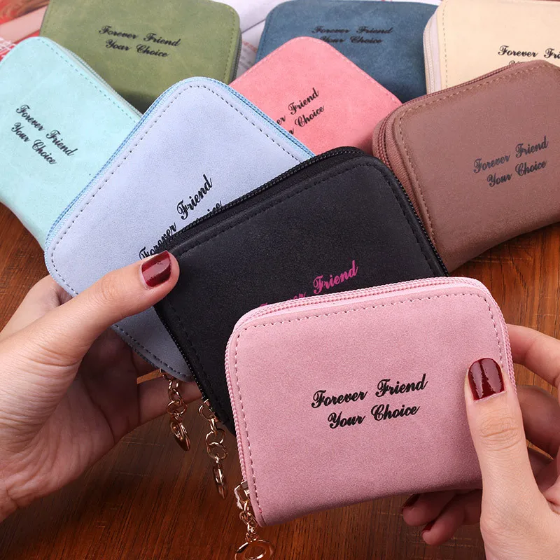 Модный Мини кожаный кошелек для монет сумка с застежкой молнией брелок ключей