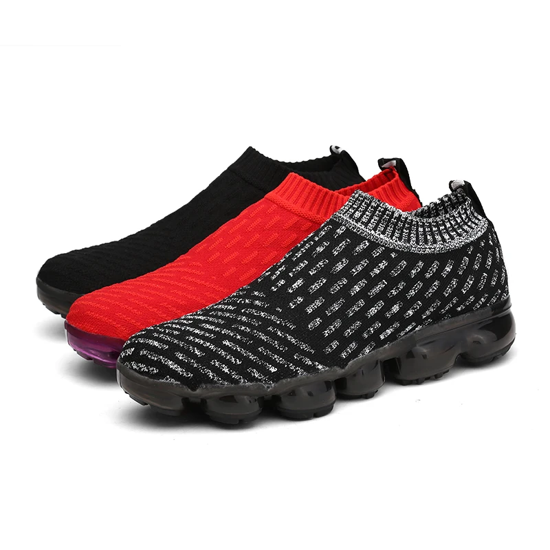Men Cushioning Sneakers Summer Outdoor Flynite Men's Running Shoes Male Sport Footwear Slip-on Cushion for | Спорт и развлечения