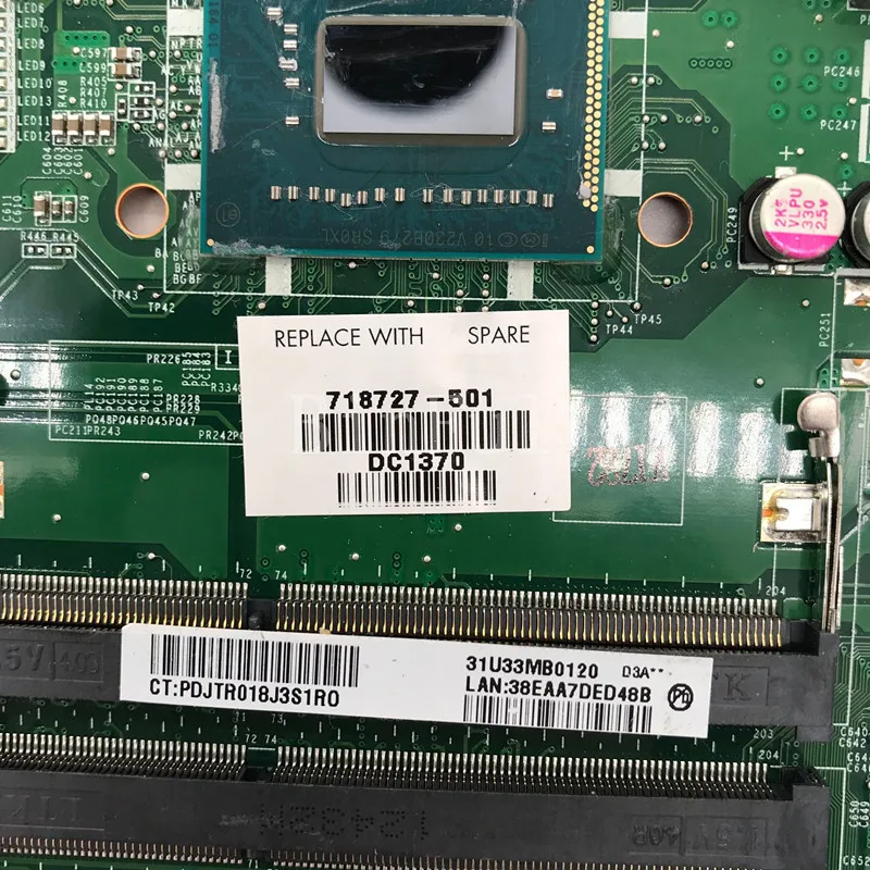 Высокое качество для 14-B материнская плата для ноутбука 718727-501 DA0U33MB6D0 с SR0XL I5-3337U cpu полностью протестирована