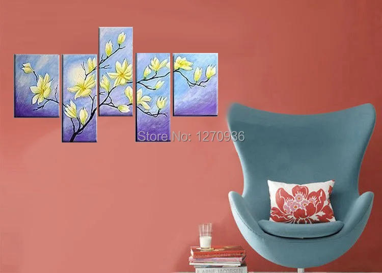 Ручная работа Современное Красивое растительное настенное искусство