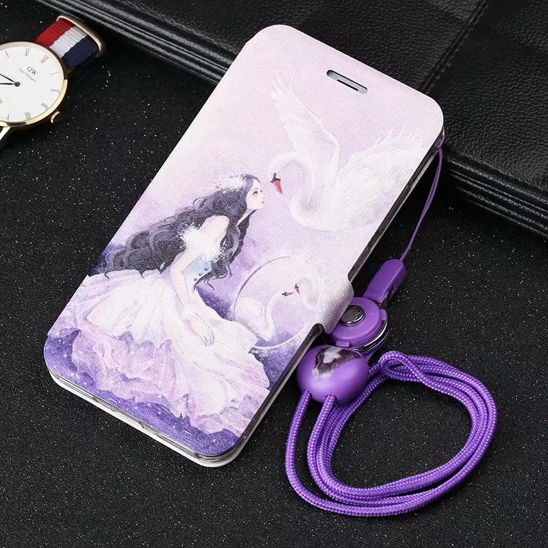 PCDG флип-чехол для Xiaomi Redmi 4 Prime 4X5 Plus Note3 4 Note 5 Note 4X Global Version 5A Pro Чехол-бумажник s capa lanyard
