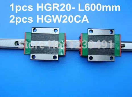 1pcs original hiwin linear rail HGR20- L600mm with 2pcs HGW20CA flange block cnc parts