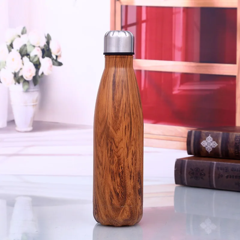 H Творческий свободная вода bpa бутылки изотермическая чашка Нержавеющая сталь пива Чай Кофе термос Портативный путешествия спортивные бутылки для воды - Цвет: H