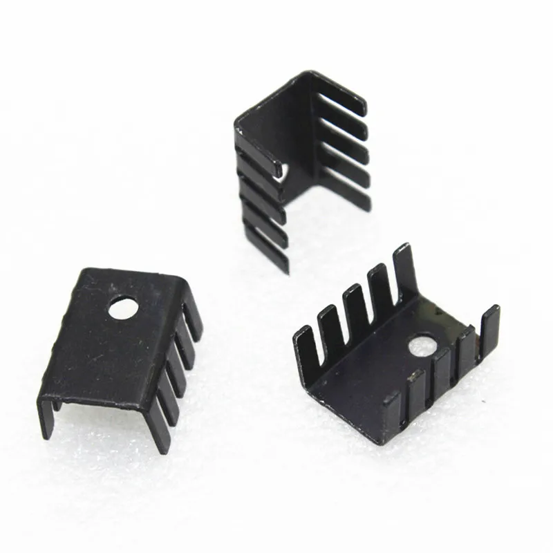 

10PCS TO-220 Heat Sink Black TO220 19x15x10mm IC Heat Sink Aluminum