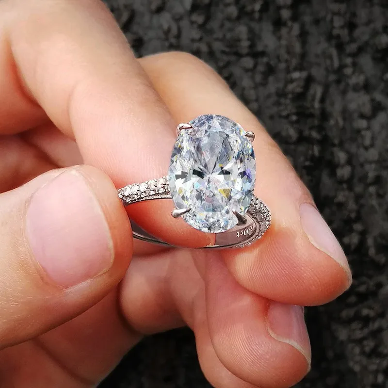 Серый Choucong, 50 стилей, кольцо, Настоящее 925 пробы, серебро, AAAAA cz, обручальное кольцо, кольца для женщин, вечерние ювелирные изделия - Цвет основного камня: Серый