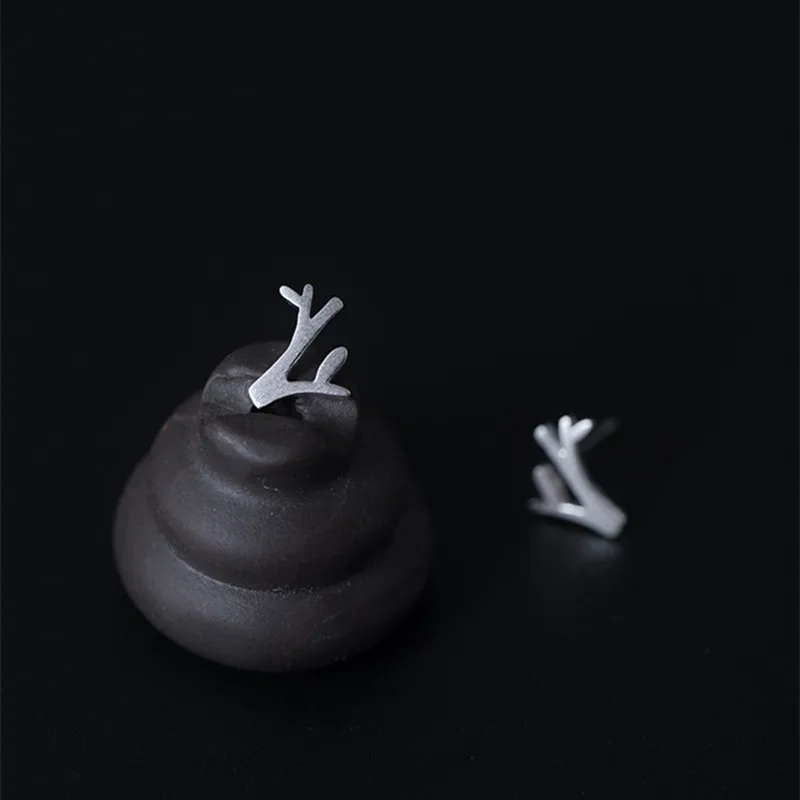 Женские серьги-гвоздики из серебра 100% пробы в виде дерева | Украшения и