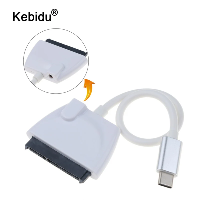 Kebidu Тип C USB 3 1 SATA III HDD SSD IDE/SATA Кабель адаптер 10 Гбит/с Поддержка УППАБ 7 + 15 булавки